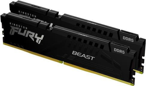 Kingston FURY Beast DDR5 Arbeitsspeicher Kit 32GB (2 x 16GB) 6400 MHz CL32 Schwarz - Bild 1