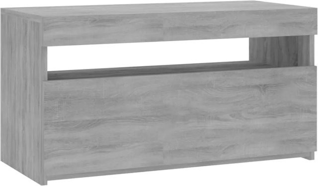 vidaXL TV-Schrank modern mit LED-Leuchten in Grau Sonoma, B/T/H: 75 x 35 x 40 cm - Bild 1