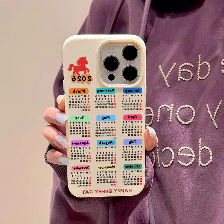 Caynes Silikon Handyhülle mit 2026 Jahr des Pferdes Muster für iPhone 17 Pro Max 16 15 14 13 12 Plus Air in Grün Multicolour - Bild 2