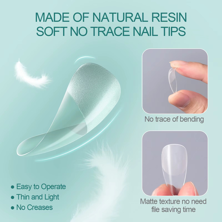 Nailpop Soft-Gel-Tips, Almond 001, Matt, 120 Stück - Bild 2