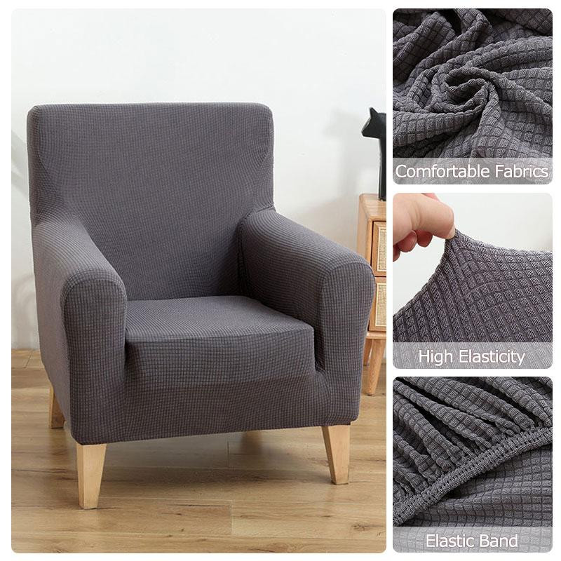 LEVIVEI Einzelsofabezug aus wasserabweisendem Polyester mit Karomuster und Anti-Rutsch-Funktion, waschbar - Bild 4