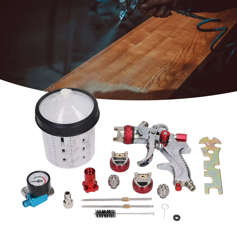 Aramox HVLP Autolack-Spritzpistole Set mit Düsen in 1,4mm, 1,7mm und 2,0mm sowie G1/4 Lufteinlass - Bild 2