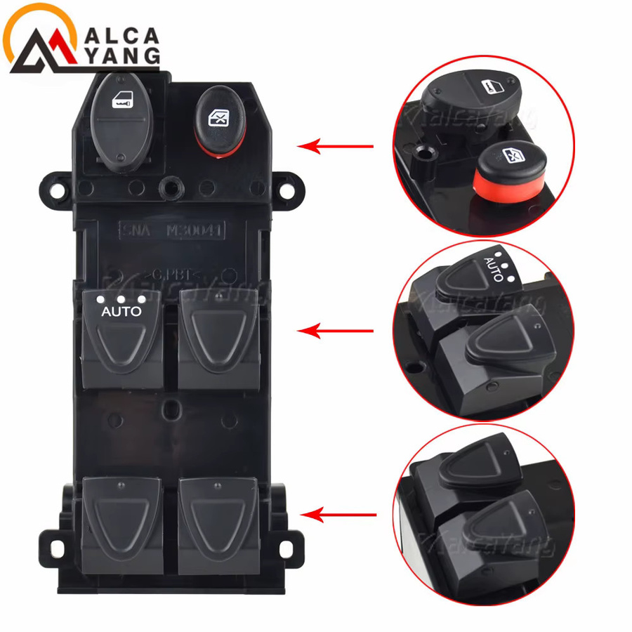Malcayang Hauptschalter Steuerung vorne links für Honda Civic 2006 bis 2010, Schwarz, Teilenummer 35750snvh51 35750-snv-h51 - Bild 2
