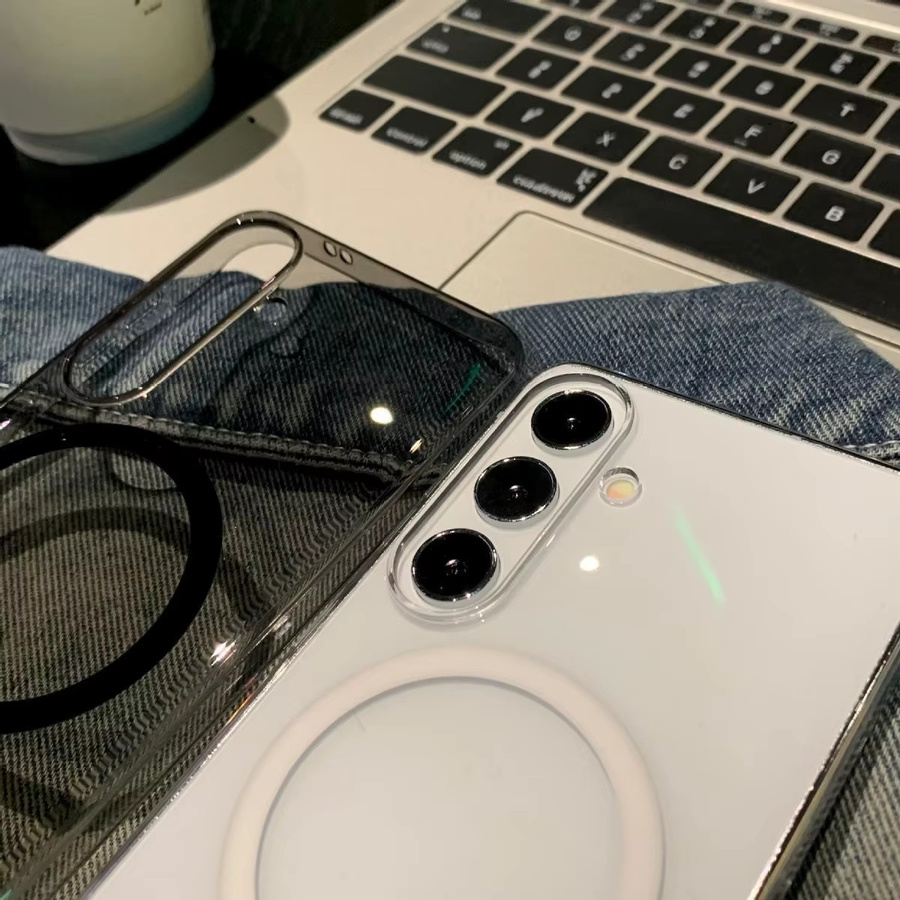 Transparente Schlanke PC-Handyhülle mit Magnetischer Abdeckung für Samsung Galaxy S26 S25 S24 S23 S22 S21 Ultra Plus FE A57 A37 A36 A56 A55 - Bild 1