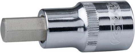 KS Tools CHROMEplus Bit-Stecknuss Innensechskant kurz 1/2 Zoll 11 mm silber - Bild 1