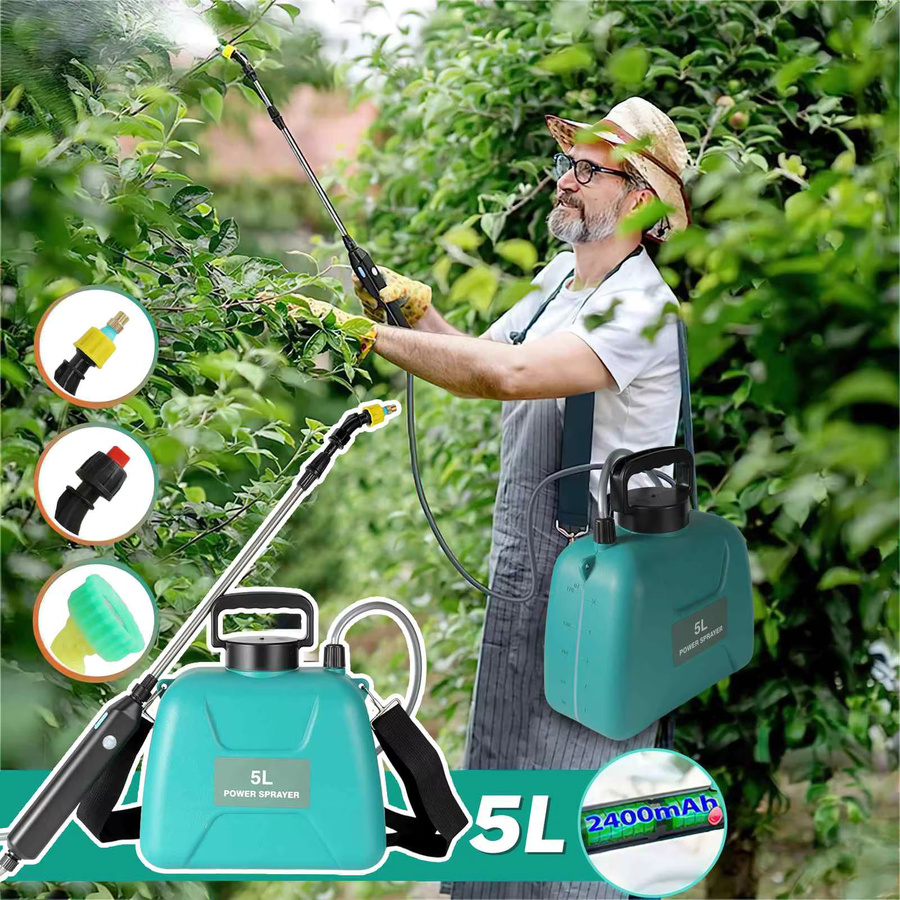 Seeiswork Elektrischer Gartensprüher mit 0,58 l Volumen, automatischer USB-wiederaufladbarer Pflanzensprüher in Grün - Bild 2