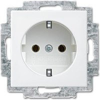 ABB Geräteeinsatz Schutzkontaktsteckdose CEE 7/3 Typ F IP20 Weiß (RAL 9010) - Bild 1