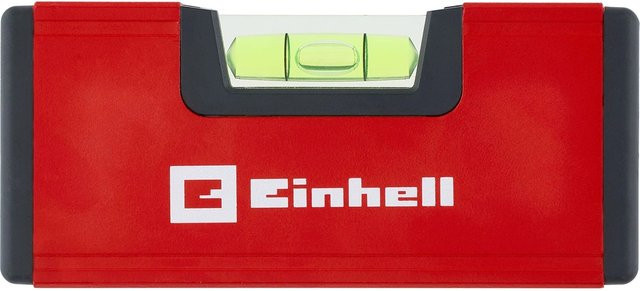 Einhell Taschenwasserwaage in Rot und Schwarz, Länge: 10 cm - Bild 1