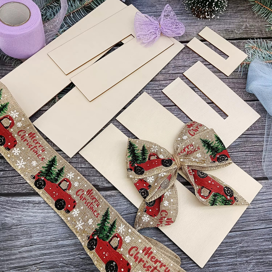 5 Stück Holz-Bogenmacher-Vorlagen für DIY-Schleifen und Bastelarbeiten - Bild 2