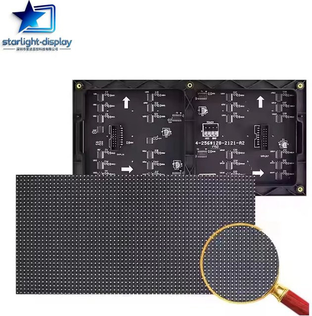 OIMG LED Indoor P4 Videomodul RGB Vollfarb-Matrix-Display, 64 x 32 Pixel, 1/16 Scan, SMD 3in1, HUB75, Schwarz, B/H: 256 x 128 mm - Bild 1