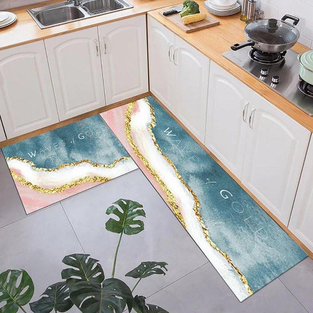 Karpetti Küchenbodenmatte mit Streifenmuster, rutschfest und weich, B/T: 120 x 40 cm, Mehrfarbig - Bild 1