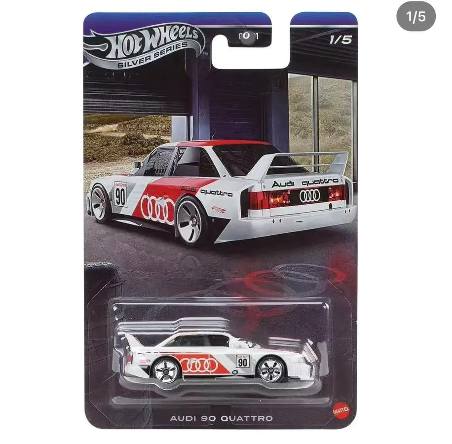 Hot Wheels Audi 90 Sport Quattro Coupe RS E-Tron GT, Fahrzeugmodell, 1:64, Silber - Bild 2