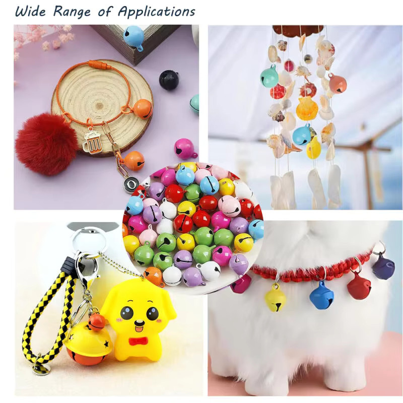 50 Stück bunte Eisen-Weihnachtsglocken als Anhänger für DIY-Bastelmaterial und Weihnachtsdekoration - Bild 2