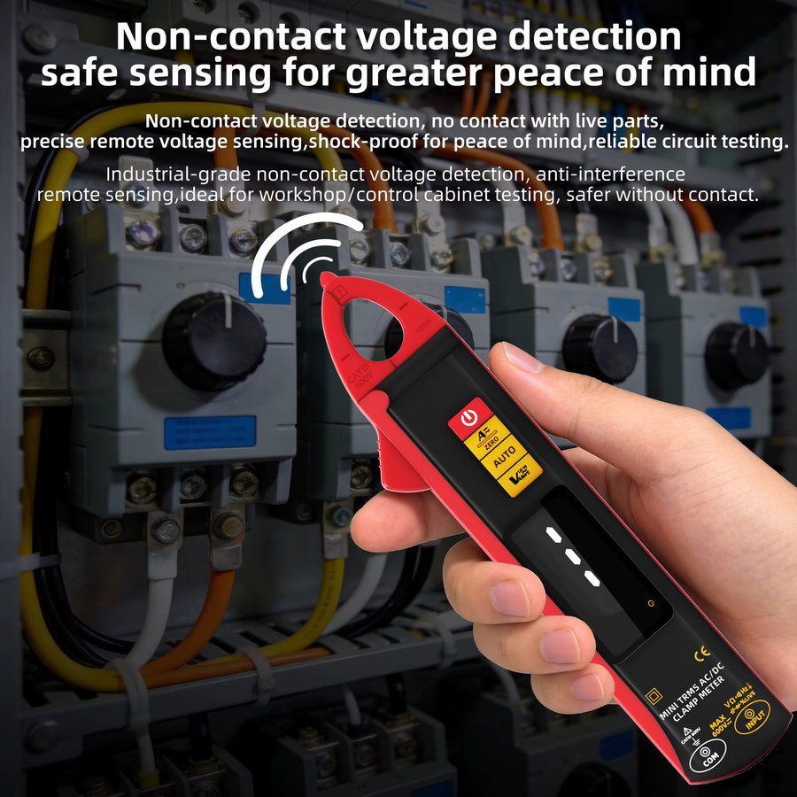 BSIDE Digitales Zangenmessgerät True RMS Amperemeter für DC/AC Strom mit Temperaturmessfunktion in Rot - Bild 5
