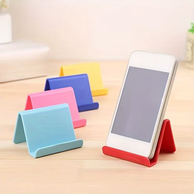 Tragbarer Mini-Telefon- und Tablet-Ständer in Pink, multifunktionaler verstellbarer Desktop-Handyhalter für Smartphone, iPad und Android - Bild 2