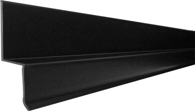 Daprona Noppenbahnprofil Wandanschlussleiste aus PVC in Schwarz, Länge: 2 m, Breite: 13,8 mm - Bild 1