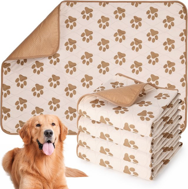DogLemi Hundewindel-Matte beige, wasserdichte und waschbare Trainingsunterlage für Hunde - Bild 1