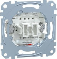 Merten Taster-Einsatz 1W 1S einpolig 10A 250V Weiß MEG3150-0000 - Bild 1