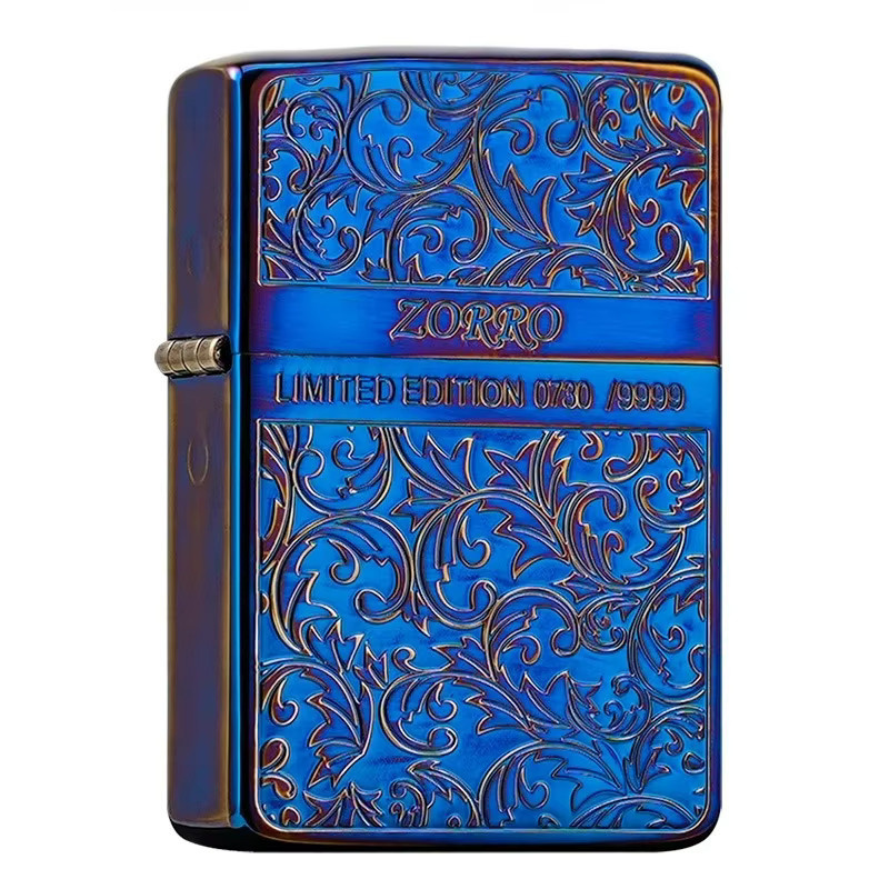 ZORRO Smoked Blue Limited Edition Tangcao 1941 Remastered Winddichtes Feuerzeug in Blau - Bild 2
