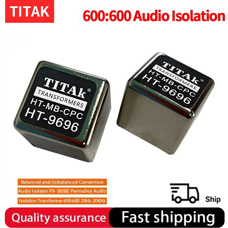 TITAK HT-9696 Permalloy-Audiosignaltransformator Audio-Isolator 600:600 für symmetrische und unsymmetrische Konvertierung von symmetrisch auf RCA (20 Hz–20 kHz) - Bild 2