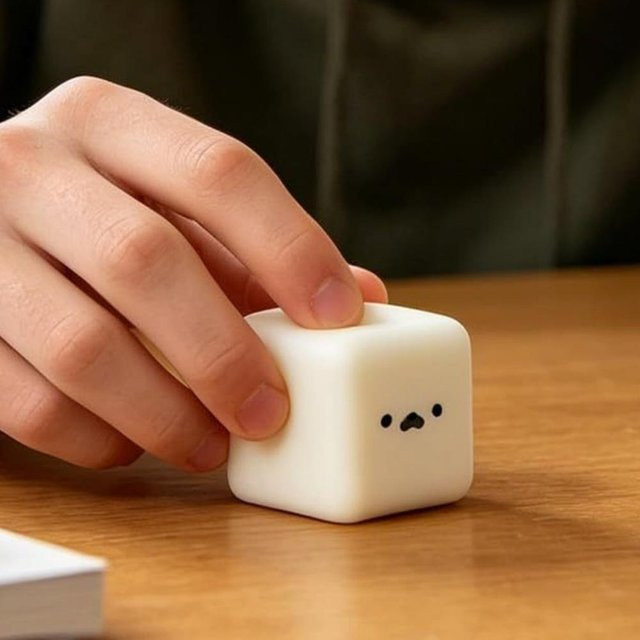 Tabas Squishy Tofu Würfel Siegel, Quetschspielzeug, Fidget Spielzeug - Bild 1