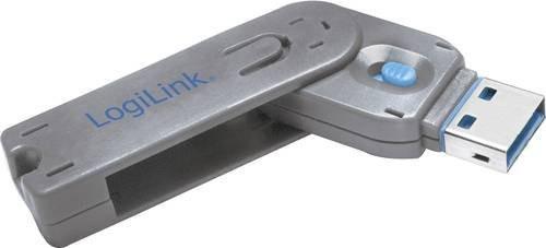 LogiLink USB-A Port Schloss Silber Blau inklusive 1 Schlüssel AU0044 - Bild 1