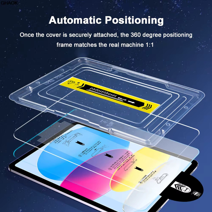 Apple Displayschutzfolie aus gehärtetem Glas für iPad Air 11 und 13 M4, iPad Pro 12,9 und 13, iPad Mini 6 und 7 sowie iPad 7, 8, 9 und 10 Generation, transparent - Bild 4