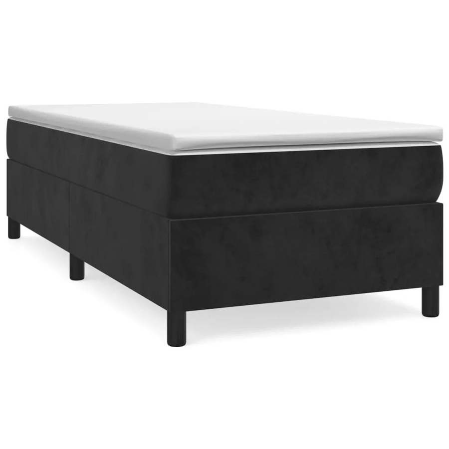 vidaXL Boxspringbett aus Samt in Schwarz, B/T: 90 x 190 cm - Bild 2