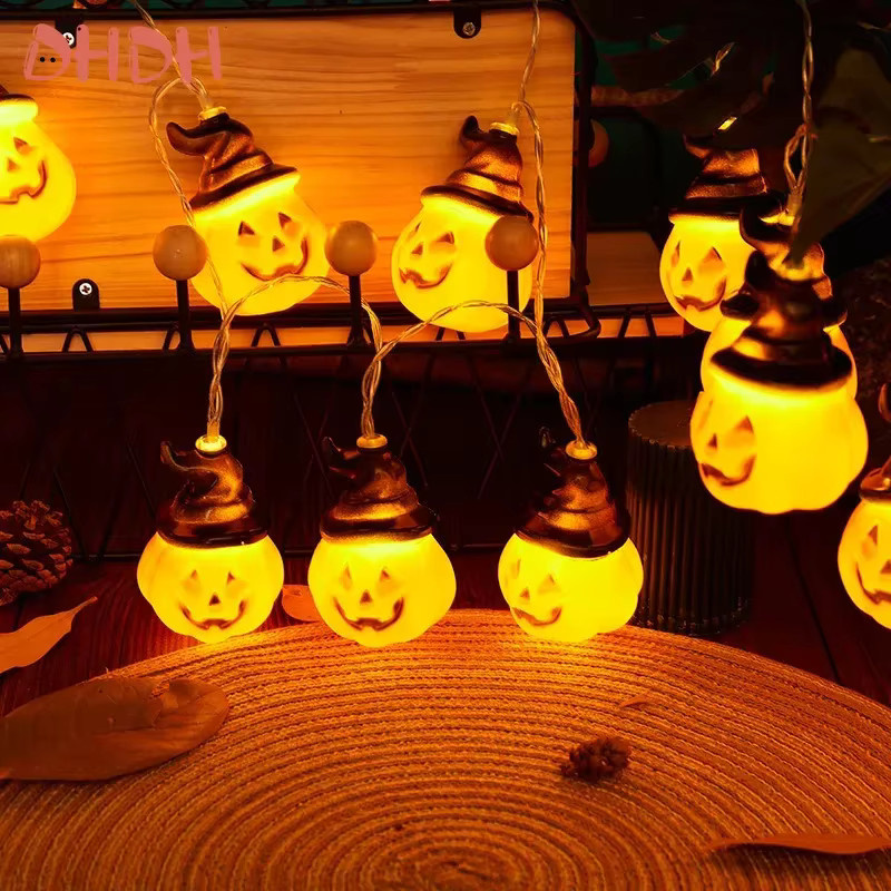 Halloween Kürbis LED Lichterkette in Warmweiß für Indoor und Outdoor Party Dekoration - Bild 3