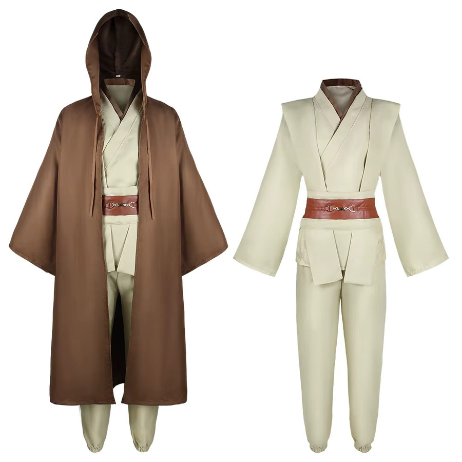 Jedi Cosplay Anzug Umhang, Star Wars, Kostüm, Braun, Unisex - Bild 2