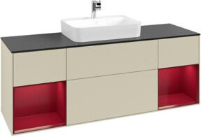 V&B Waschtischunterschrank Finion in Platinbraun, Breite: 160 cm, Tiefe: 60 cm, Höhe: 50,1 cm - Bild 1