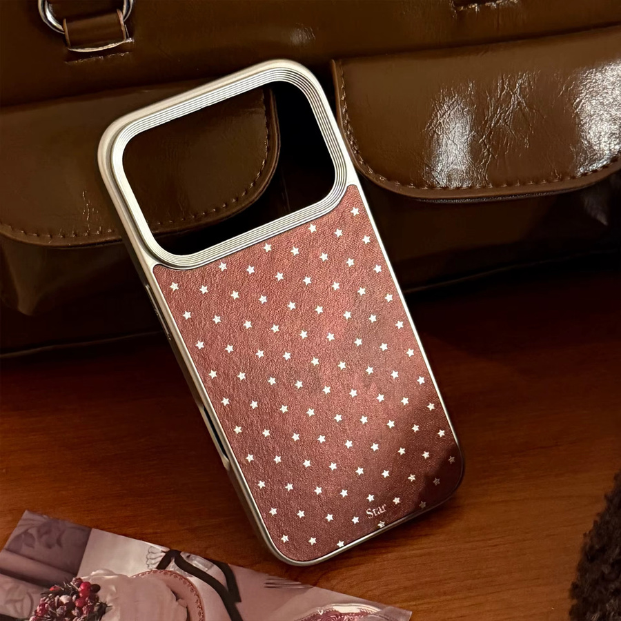 MUQGEW Handyhülle mit Koreanischen Vollbild-Sternen und Lederstruktur für iPhone 17 16 15 14 13 12 11 Pro Max, stoßfeste Abdeckung mit Splitterrand-Beschichtung - Bild 2
