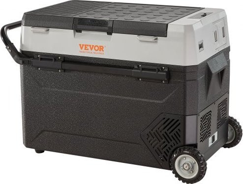 VEVOR Tragbarer Autokühlschrank mit Kompressor und Dual-Zone-Funktion, Schwarz, 40Qt - Bild 1