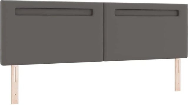 vidaXL LED Kopfteil in Grau aus Kunstleder mit integrierter Beleuchtung, Breite: 180 cm - Bild 1