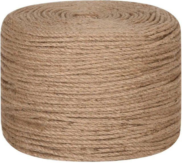 vidaXL Juteseil aus Naturfasern in Beige, Durchmesser: 6 mm, Länge: 500 m - Bild 1