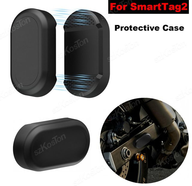 Samsung SmartTag2 Magnethalter Silikon-Schutzhülle mit 3M-Klebstoff wasserdicht, Schwarz - Bild 1
