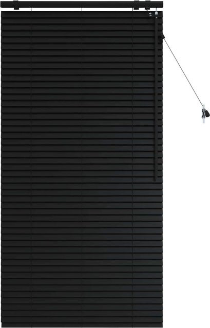 vidaXL Venezianische Jalousie Schwarz B: 80 cm, H: 160 cm, Lamellenbreite: 35 mm - Bild 1