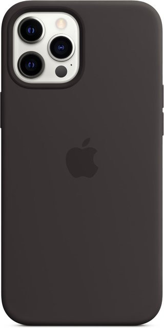 Apple Silikon Case mit MagSafe für iPhone 12 Pro Max in Schwarz - Bild 1