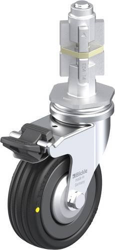 Blickle Lenkrolle 751170 LRA-VPA mit Feststeller, Rad-Durchmesser: 75 mm, Tragfähigkeit: 45 kg, Farbe: Schwarz/Silber - Bild 1