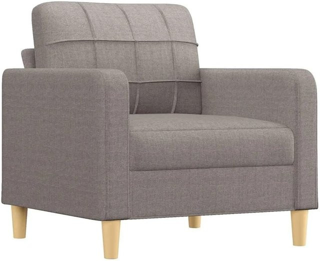 vidaXL Sofasessel in Taupe mit Stoffbezug und Metallrahmen, Breite: 60 cm - Bild 1