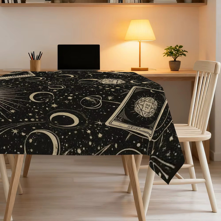VIKAMA Mysterious Universe Tarot Tischdecke mit Sternen-Motiv in Boho-Stil, rechteckig - Bild 4
