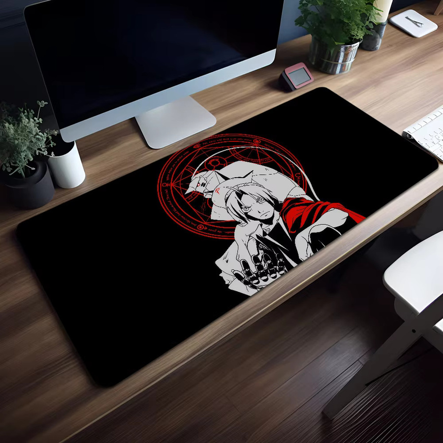 Lockedge Anime Alchemist Mauspad in Schwarz, rutschfest und verdickt für Gaming und Büro - Bild 5