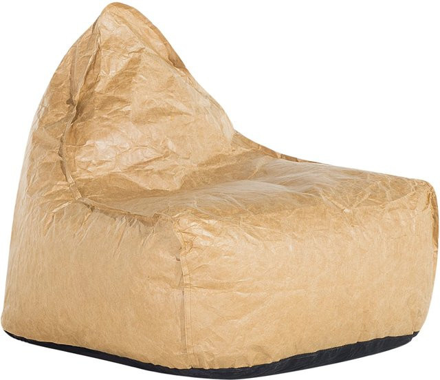 Beliani Sitzsack DROP in Goldbraun mit EPS-Micro-Beads, B/T/H: 75 x 63 x 73 cm - Bild 1