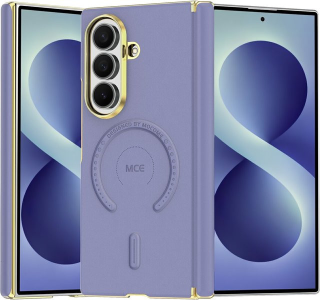 Samsung Handyhülle aus Kunstleder für Galaxy Z Fold8 Ultra 5G mit MagSafe und 360 Grad Magnet in Purple - Bild 1