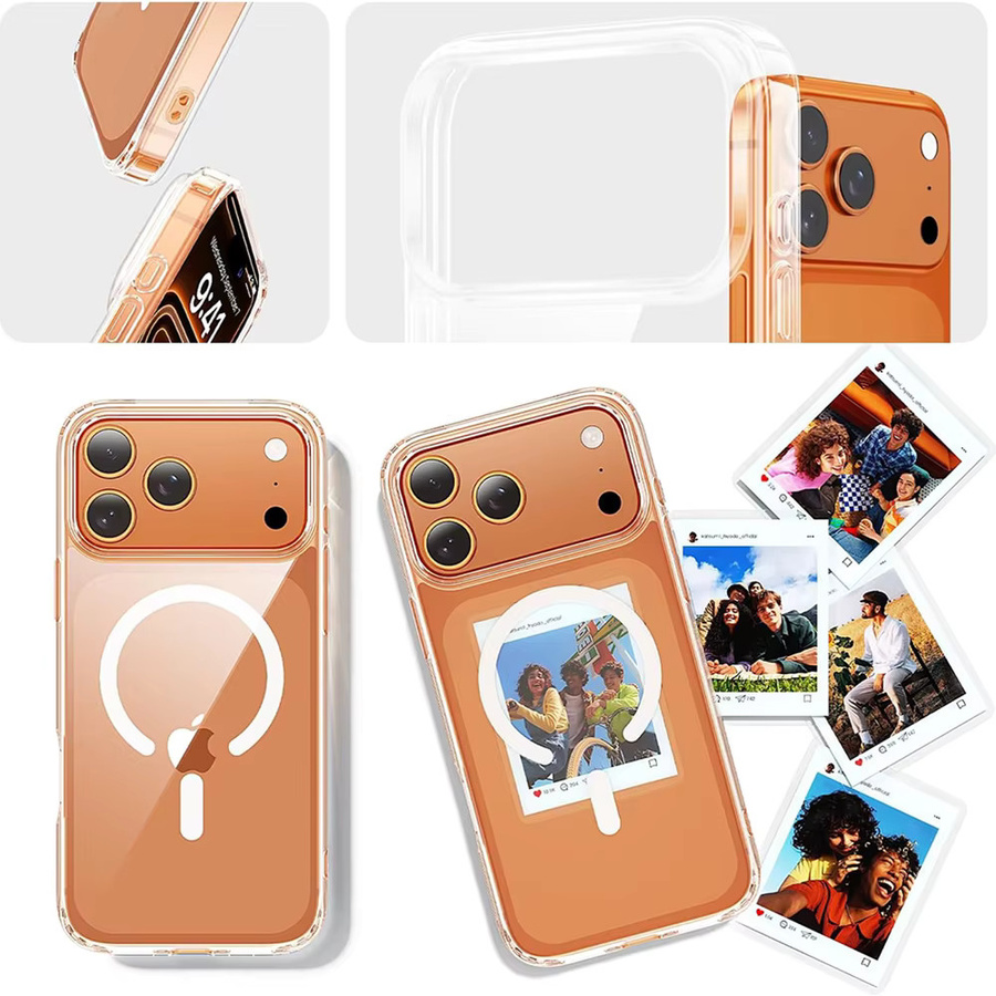 KaiYingF MagSafe Handyhülle für iPhone 11 bis 17 Pro Max mit magnetischer kabelloser Ladefunktion, Displayschutz und Kameraschutz, transparent - Bild 6