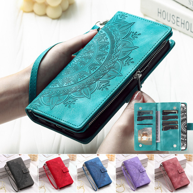 Ledertasche mit Kartenhalter und Brieftasche als Schutzhülle für Samsung Galaxy A-Serie in Blau - Bild 1