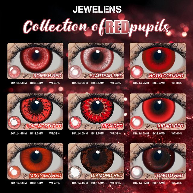 JeweLens farbige Kontaktlinsen Rot - Bild 1