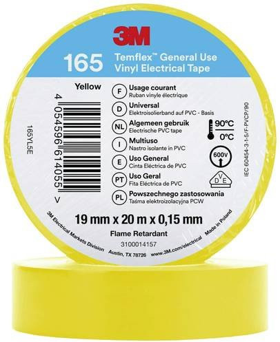 3M Isolierband Gelb 19 mm Breite x 20 m Länge - Bild 1