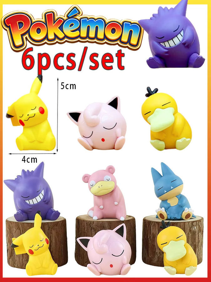 Bandai Pokémon Schlaf-Serie Pikachu Gengar Modellfiguren, 6-teiliges Set - Bild 6