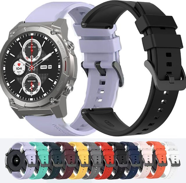 jansin Uhrenarmband Silikon, 22 mm, Unisex - Bild 1